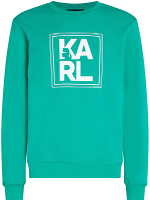 

Logo-print organic cotton sweatshirt, Karl Lagerfeld Logo-print organic cotton sweatshirt