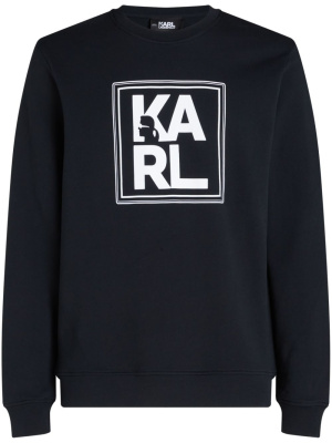 

Logo-print organic cotton sweatshirt, Karl Lagerfeld Logo-print organic cotton sweatshirt