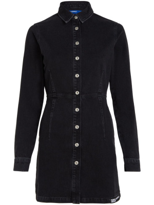 

Logo-patch denim minidress, Karl Lagerfeld Jeans Logo-patch denim minidress