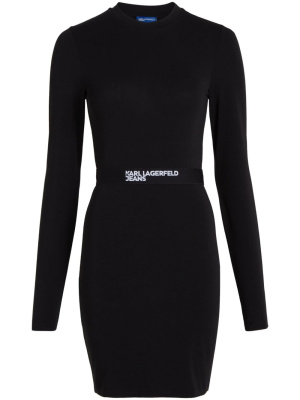 

Logo-print belted minidress, Karl Lagerfeld Jeans Logo-print belted minidress