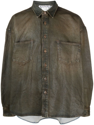 

Wax-coated denim shirt jacket, Acne Studios Wax-coated denim shirt jacket
