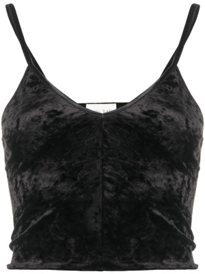 

V-neck velvet crop top, Forte Forte V-neck velvet crop top