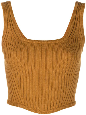 

Ribbed-knit cropped top, Forte Forte Ribbed-knit cropped top