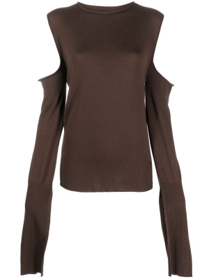 

Cold-shoulder cashmere jumper, Rick Owens Cold-shoulder cashmere jumper