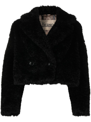 

Faux-fur cropped jacket, Herno Faux-fur cropped jacket