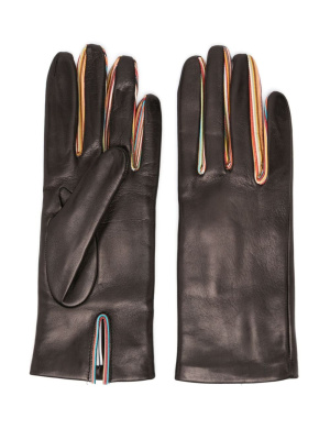 

Stripe-detail leather gloves, Paul Smith Stripe-detail leather gloves