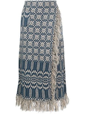 

Geometric-pattern wrap skirt, Ralph Lauren RRL Geometric-pattern wrap skirt