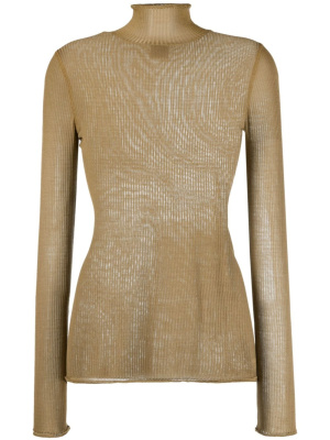

Semi-sheer ribbed silk jumper, Lemaire Semi-sheer ribbed silk jumper