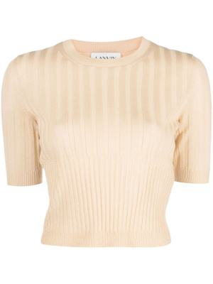 

Ribbed short-sleeve top, Lanvin Ribbed short-sleeve top
