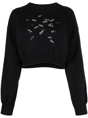 

Logo-print cropped cotton sweatshirt, Off-White Logo-print cropped cotton sweatshirt