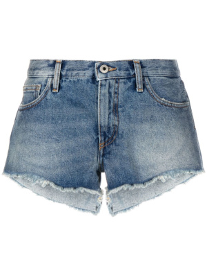 

Logo-patch denim shorts, Off-White Logo-patch denim shorts