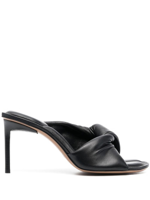 

Padded twist-detailing mules, Jacquemus Padded twist-detailing mules