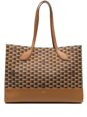 

Geometric-pattern leather tote bag, Bally Geometric-pattern leather tote bag