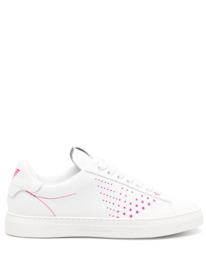 

Logo-print leather sneakers, Emporio Armani Logo-print leather sneakers