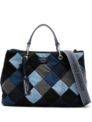 

Patchwork denim tote bag, Emporio Armani Patchwork denim tote bag