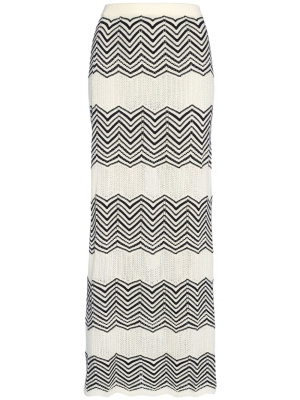 

Réglisse chevron-pattern maxi skirt, ERES Réglisse chevron-pattern maxi skirt