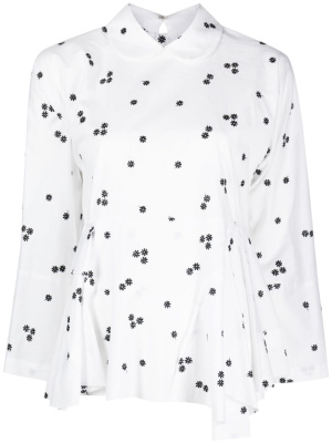 

Floral-embroidered cotton blouse, Comme des Garçons TAO Floral-embroidered cotton blouse