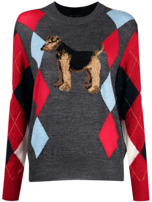 

Dog argyle intarsia-knit jumper, Comme des Garçons TAO Dog argyle intarsia-knit jumper
