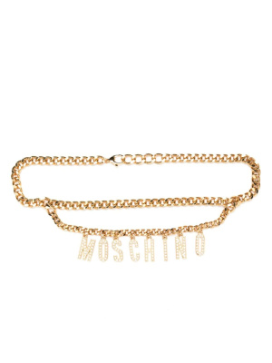 

Logo-lettering chain belt, Moschino Logo-lettering chain belt