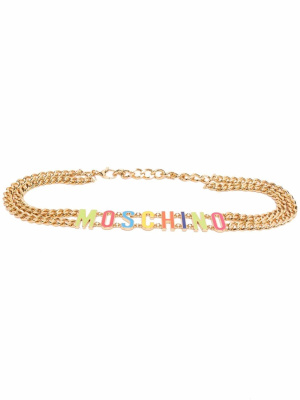 

Enamelled-logo belt, Moschino Enamelled-logo belt