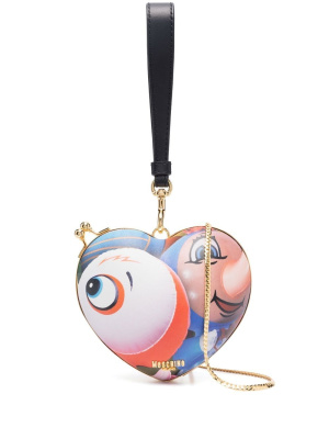 

All-over graphic-print clutch bag, Moschino All-over graphic-print clutch bag