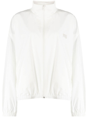 

Logo-embossed zipped track jacket, Alexander Wang Logo-embossed zipped track jacket