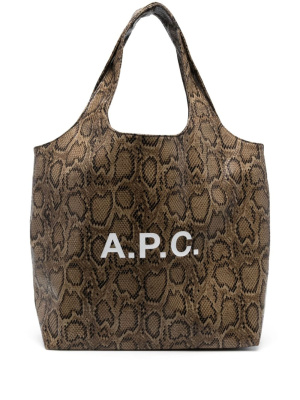 

Ninon snakeskin-effect tote bag, A.P.C. Ninon snakeskin-effect tote bag