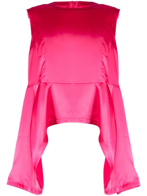 

Asymmetric-hem satin top, Comme Des Garçons Asymmetric-hem satin top