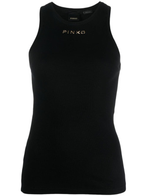 

Logo-embossed cotton tank top, PINKO Logo-embossed cotton tank top