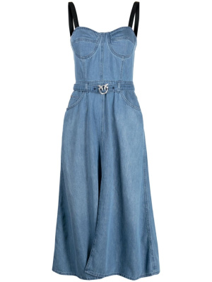

Belted denim bustier dress, PINKO Belted denim bustier dress