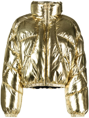 

Metallic high-neck puffer jacket, PINKO Metallic high-neck puffer jacket