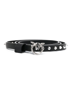 

Spiked-stud pebbled leather belt, PINKO Spiked-stud pebbled leather belt