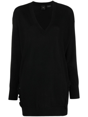 

Ruffle-detail V-neck wool jumper, PINKO Ruffle-detail V-neck wool jumper