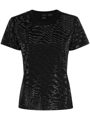 

Metallic effect cotton T-shirt, PINKO Metallic effect cotton T-shirt