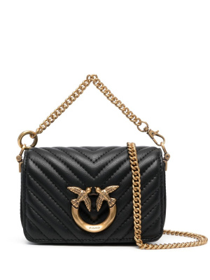 

Ribbed-detail leather mini bag, PINKO Ribbed-detail leather mini bag