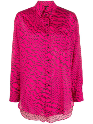 

Logo-print long-sleeve shirt, PINKO Logo-print long-sleeve shirt