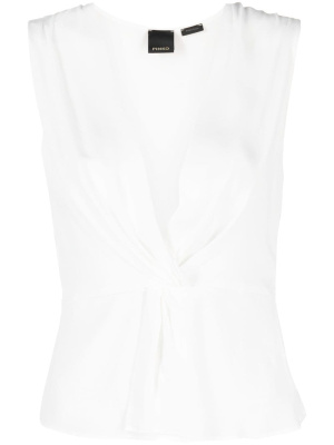 

Gathered V-neck top, PINKO Gathered V-neck top