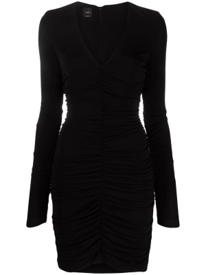 

Gathered V-neck minidress, PINKO Gathered V-neck minidress