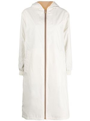 

Reversible hooded leather coat, Yves Salomon Reversible hooded leather coat