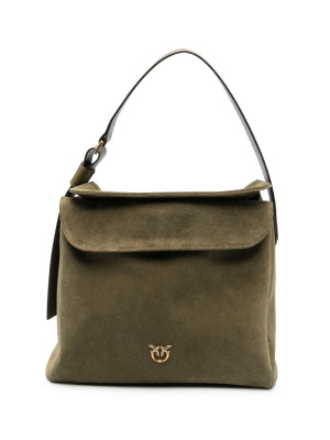 

Lovebird-plaque suede shoulder bag, PINKO Lovebird-plaque suede shoulder bag