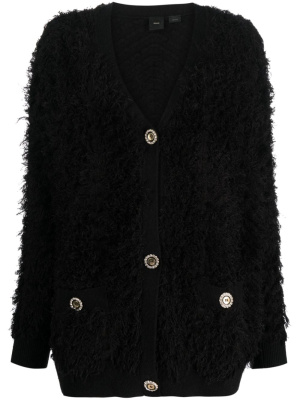 

Faux-shearling drop-shoulder cardigan, PINKO Faux-shearling drop-shoulder cardigan