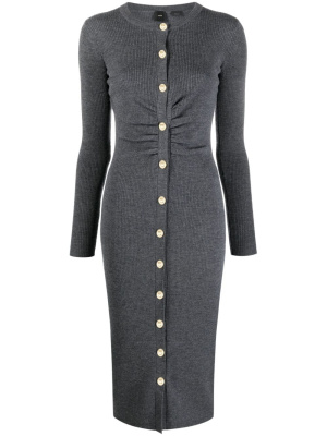 

Gathered wool-blend dress, PINKO Gathered wool-blend dress
