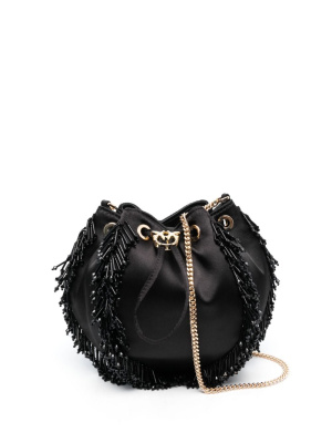 

Bead-fringe satin mini bag, PINKO Bead-fringe satin mini bag