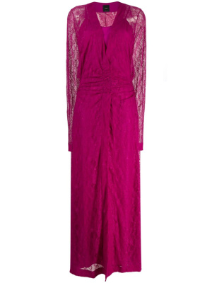 

Floral-lace long-sleeve maxi dress, PINKO Floral-lace long-sleeve maxi dress