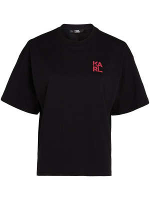 

Logo-print organic cotton T-shirt, Karl Lagerfeld Logo-print organic cotton T-shirt