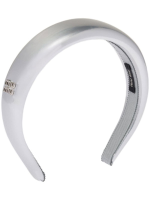 

Metallic logo-plaque headband, Miu Miu Metallic logo-plaque headband