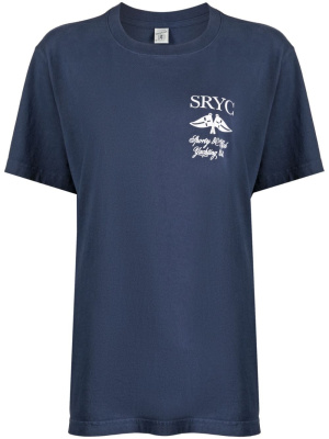 

Slogan-print cotton T-shirt, Sporty & Rich Slogan-print cotton T-shirt