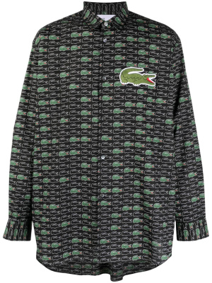 

X Lacoste crocodile-print overshirt, Comme Des Garçons Shirt X Lacoste crocodile-print overshirt