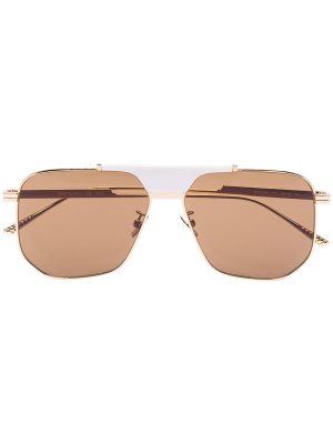

Geometric pilot-frame sunglasses, Bottega Veneta Eyewear Geometric pilot-frame sunglasses