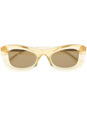 

Transparent rectangle-frame sunglasses, Bottega Veneta Eyewear Transparent rectangle-frame sunglasses